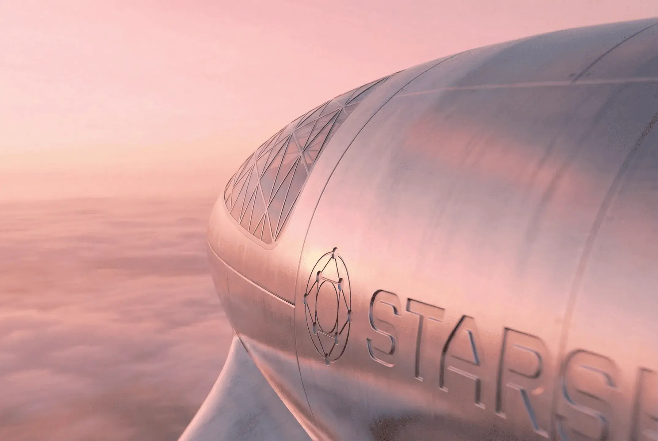 Close up of starship